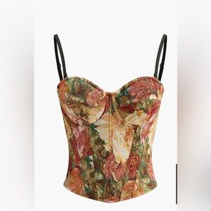 Commense Floral Corset Top - Multicolor